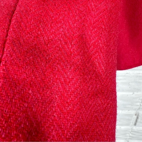 J.CREW Vintage Red Wool Crop cape style jacket | Women’s 8 - Picture 11 of 11